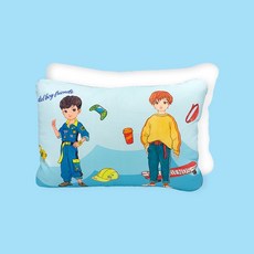 [천삼백케이] [디엘프렌즈] (베개+솜 세트) 디엘프렌즈 어린이 남아 캐릭터 애착베개, 단품