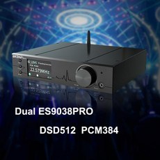 듀얼 ES9038PRO 아마네로 하이파이 오디오 디코더 블루투스 LDAC IIS DSD DSD512 32 비트 384KHz USB DAC TPA6120 헤드폰 앰프, 01 Silver - es9038pro