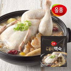 올품 냉장 찹쌀 누룽지 백숙 750g x 2봉 밀키트 삼계탕, 누룽지백숙(냉장)(2개)1.5x1