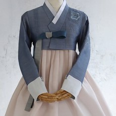 [비비한복] [한복대여] 장미블루 한복 세트