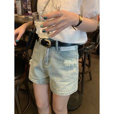데미지 하이웨스트 데님 제이핏 몸빼 데무바지 더엣지 구시스 이상봉 여성 여름 반바지