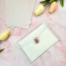 현금봉투 투명트레이싱지 축의금포장 15cmx10cm