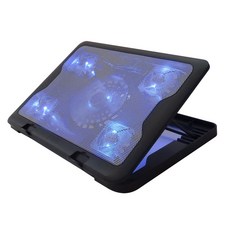 큐닉스 6단 각도조절 5 LED FAN 노트북 쿨링패드 QNC-2000, 블루