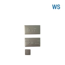 WS 온수/냉수 점자 스티커 시각장애인 안내 촉지 안내판 소형, 온 A/L, 1개