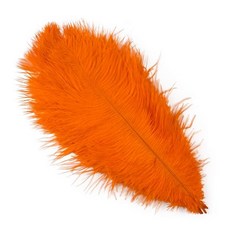 DailyBesdeals 천연 흰색 타조 깃털 공예 액세서리에 사용 웨딩 카니발 장식 테이블 센터피스 로트당 10 개, 55-60cm 22-24inch, orange