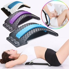 허리 스트레칭 가정용 간편사용 디스크 예방 홈 스트레치 보조기, 블랙