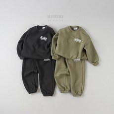 하이키키 남녀공용 겨울 기모 레이스 맨투맨 조거팬츠 세트