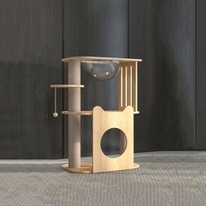  가또나인 파인 원목 해먹 캣타워, 1개 