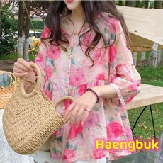 꼬망스샤인플라워블라우스