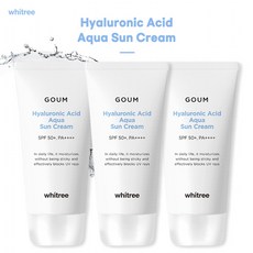 화이트리 고움 히알루론산 수분 선크림 60ml 3개 / SPF50+ 자외선차단, 60ml+60ml+60ml