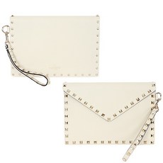발렌티노 [이지겟] 20FW 락스터드 스트랩 클러치 (엠보/아이보리) UW2P0P87 VSH I16