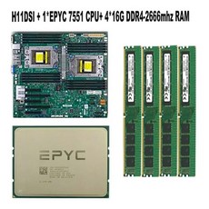 기가바이트 컴퓨터 메인보드슈퍼마이크로 H11DSI 마더보드 소켓 SP3 냉각 + 1 * EPYC 7551 32C/64T CPU 프, 03 RAM