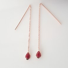 원석루비귀걸이