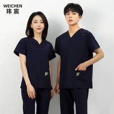 간호사가운 간호사유니폼 간호사복 물리치료사복, 1개, 여성 L