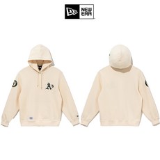 매장판 뉴에라 공용 커플 학생 MLB 오클랜드 애슬레틱스 슬리브 패치 후드 긴팔티