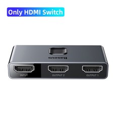 Baseus 베이스어스 HDMI 분배기 4K HDMI 스위치 어댑터 스위처 2 in 1 out PS4/3 TV 박스 스위치, HDMI Switch