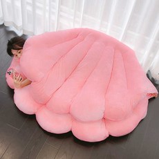 쿠션 조개 대왕 담요 침낭 이불 쿠션이불 쿠션의자, 핑크 200cmx150cm