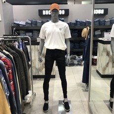 [버커루] 남성 타이드업2 핀턱 바이커 데님 (B195DP268M)