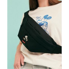 헤지스 여성 20FW [HAZZYS X MICKEY] 블랙 웨이스트백 HSBA0D772BK
