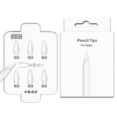 서플라이코 애플펜슬 1/2세대 호환 소프트 펜촉 [2B/HB], 하드(HB)3개+소프트(2B)3개