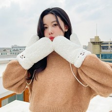 스케치홈 털 벙어리장갑 수면장갑 1+1