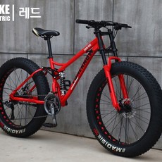 포레노우 MTB자전거 광폭타이어 전후쇼바 강화프레임 MTB 자전거, 26인치, 레드27단