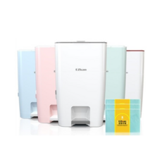 냄새차단휴지통 이지캔 휴지통 쓰레기통 냄새차단 밀폐 페달, 본체27L(민트)+리필봉투1롤