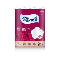 잘풀리는 집 퀄팅 롤화장지, 30m, 24개입, 1개