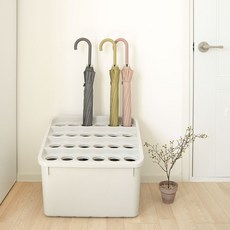 파라솔받침대 파라솔지지대 비스토어 다모아 우산꽂이 24구 대용량 업소용 카페 사무실 우산 보관함 정리함, [05] 라이트 그레이, 1개