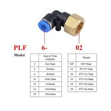 호환 공압 에어 커넥터 피팅 파이프 퀵 PC PCF PL 4mm 6mm 8mm 10mm 나사 1/8 1/4 3/8 1/2 호스 1 개, [01] PC, [05] 6-01