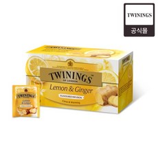 트와이닝 공식몰 레몬 앤 진저 허브차 티백 1.5g (총 25개입), 단품