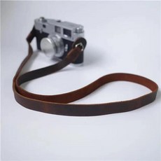 야채 무두질 소가죽 미러리스 카메라 어깨 스트랩 디지털 목 레트로 링 타입, 1개