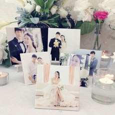 [바보사랑]웨딩포토타일set - 결혼선물 포토테이블 웨딩사진