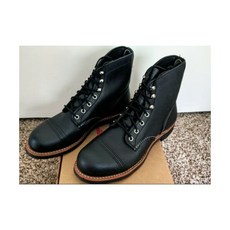 Red Wing Iron Ranger 8084 Black Harness Leather Size 7D New in Box FACTORY FIRST