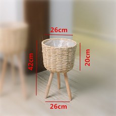 해외발송 (라탄화분)밀짚 화분 고리 버들 고리 버들 꽃 바구니 시골 손으로 짠 녹색 줄기 꽃꽂이 즙이 많은 창조적 벽-12174, 59. 수박 빨간색