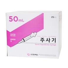 한국백신 일회용 주사기 50cc / 18G 21G, 18G 1½인치 25개입, 1개