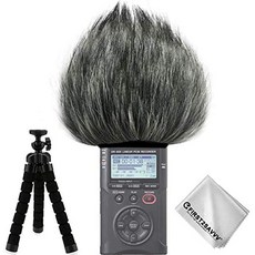 [해외직구]First2savvv Outdoor Portable Digital Recorders Furry Microphone Mic Windscreen Wind Muff, 1개, DR40X_One Size