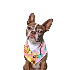 하와이 휴가 지문이있는 공식 개는 가장 큰 개에게 적합합니다. (Large Pink), Large, Pink, Large, Pink