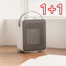 (1+1)한일전기 캠핑 차박 가정용 사무실 탁상용 미니온풍기 500w 1000w PTC히터 회전가능 발난로 HEF-101MINI