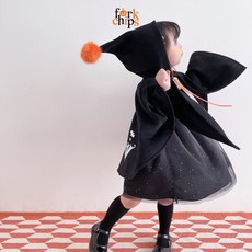 포크칩스 할로윈망토 아기 유아 돌아기 북유럽 모자 할로윈 망토 코스튬 코스프레 의상