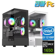 리아PC 게이밍 컴퓨터 인텔 조립 PC 본체, i3 12100F + GTX1650, Free DOS, 1TB, 16GB, 블랙