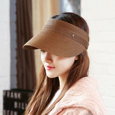 체리플로피 썬캡 여름 여성 밀짚모자 헬렌 비치 롤러블 땀밴드 바이저 리브밴드썬캡 (4컬러)