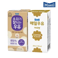매일유업 소화가잘되는 미숫가루 멸균 우유 190ml 24팩 + 멸균 매일우유 커피 200ml 24팩, 1세트
