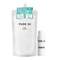 PURE95 아미노산 샴푸 논실리콘 살롱전매 파밍 재팬 퓨어 95 샴푸 리필 700ml & 컨디셔너 체험 50ml 헤어 케어 케어 남성 여성 남녀 겸용