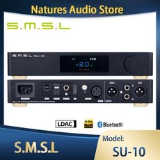 SMSL SU10 MQACD 디코더 HIFI 데스크탑 프리앰프 듀얼 ES9038pro 칩 SU10 블루투스 DAC 지원 I2S IIS LDAC APTX HD SBC AAC, 1개