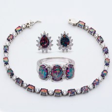 블랙오팔은귀걸이