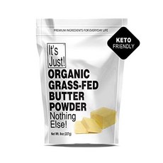 Its Just! 잇츠 저스트 그저 미국 오가닉 버터 파우더 리얼 버터 그래스 페드 NON GMO Made In Usa Keto Friendly Shelf Stable 8Oz, 1개