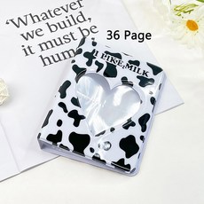 하트 투명 포토 카드 거치대 미니 사진 앨범 보관함 수집 책 명함 36/64 포켓, 36 pocket 3
