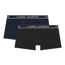 코데즈컴바인 이너웨어 화이트 로고 포인트 베이직 드로즈 2PACK (NY BK)