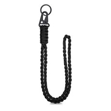 CARABINER UMBRELLA ROPE 키 체인 야외 캠핑 등반 생존 도구 클립 잠금 버클 후크 파라코드 코드 로프, 검은 색